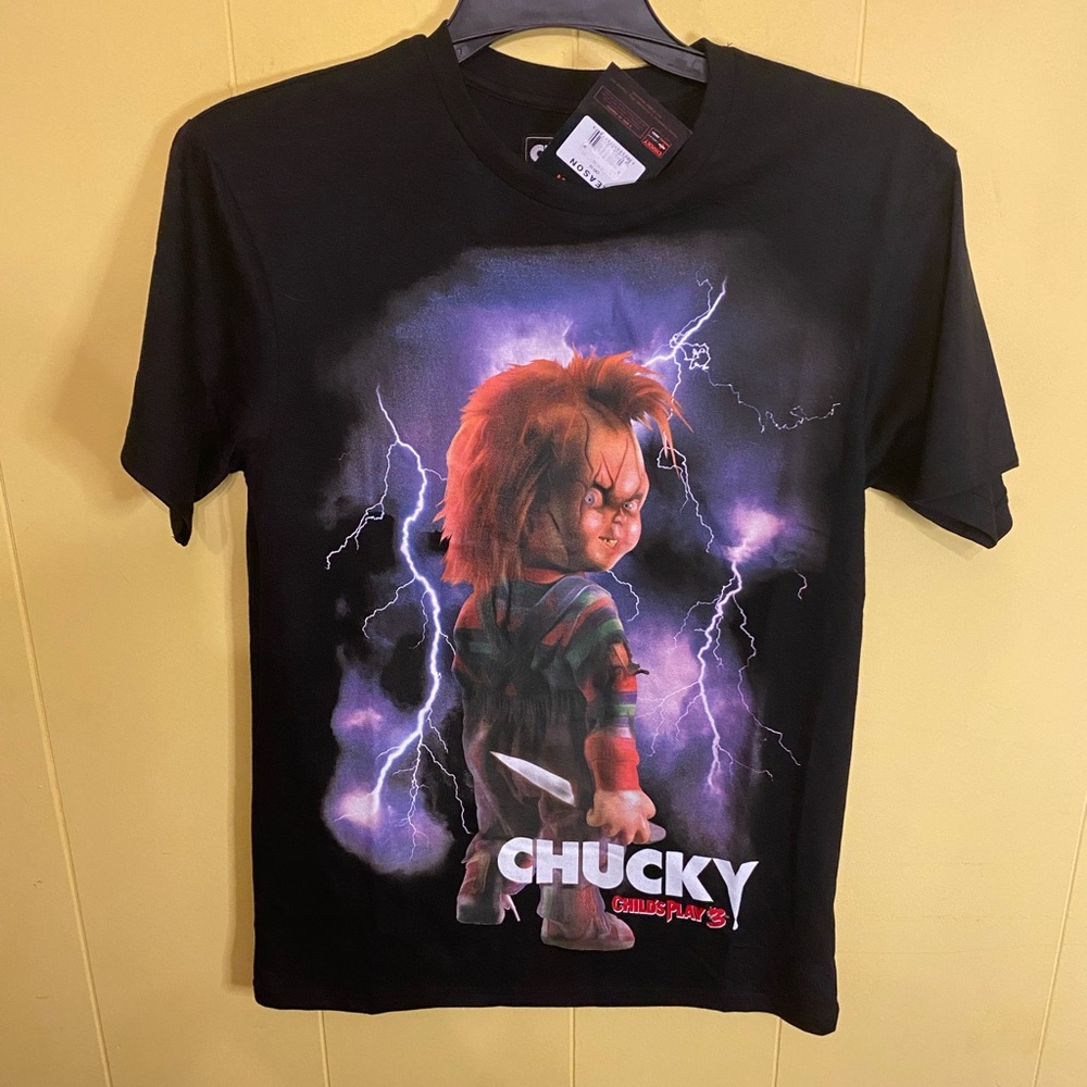 Chucky X Reason Child's Play 3 Horror Movie Shirt. Men's Size Medium.